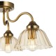 Dar-ERI5363 - Erika - Warm Bronze 3 Light Semi Flush with Amber Glass