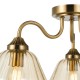 Dar-ERI5363 - Erika - Warm Bronze 3 Light Semi Flush with Amber Glass