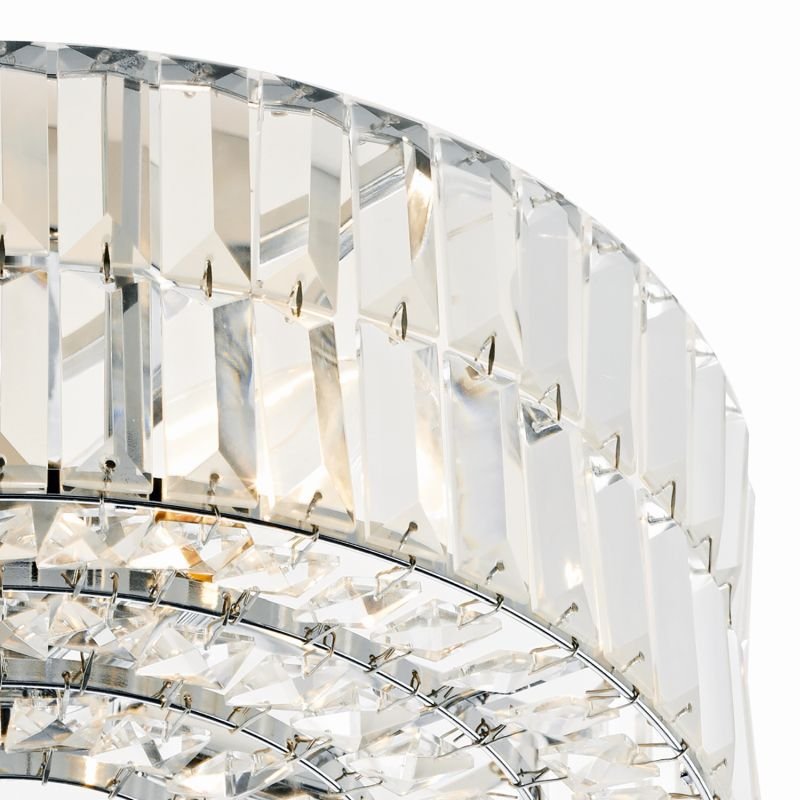 Dar-ERR5250 - Errol - Crystal with Polished Chrome 4 Light Ceiling Lamp