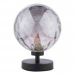 Esben - Black Touch Table Lamp with Smoked Dimple Glass Esben - Black Touch Table Lamp with Smoked Dimple Glass