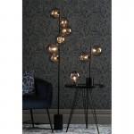 Esben - Black Touch Table Lamp with Smoked Dimple Glass Esben - Black Touch Table Lamp with Smoked Dimple Glass