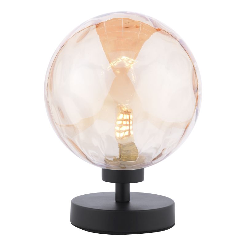 Dar-ESB4122-11 - Esben - Dimple Amber Glass & Black Touch Table Lamp