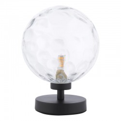 Esben - Black Touch Table Lamp with Clear Dimple Glass Esben - Black Touch Table Lamp with Clear Dimple Glass