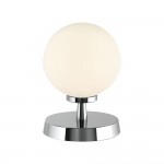 Esben - Chrome Touch Table Lamp with White Glass Esben - Chrome Touch Table Lamp with White Glass