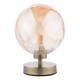 Dar-ESB4175-11 - Esben - Dimple Amber Glass & Antique Brass Touch Table Lamp
