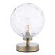 Dar-ESB4175-12 - Esben - Dimple Clear Glass & Antique Brass Touch Table Lamp