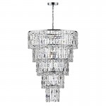 Escala - Crystal with Chrome 6 Light Waterfall Chandelier Escala - Crystal with Chrome 6 Light Waterfall Chandelier