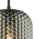 Dar_Vol3-ESI0110 - Esila - Matt Black Pendant with Decorative Smoked Glass