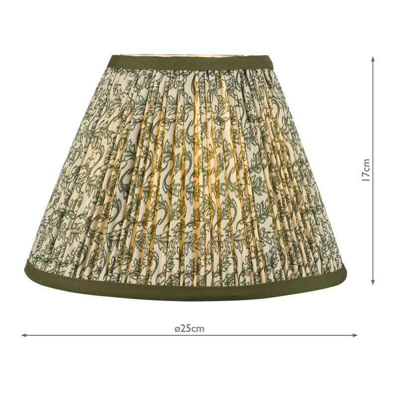 Dar-EST1024 - Esther - Shade Only - 25 cm Green Cotton Shade