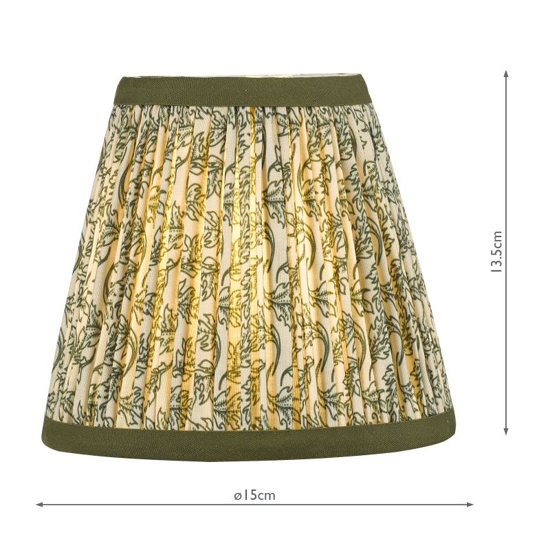 Dar-EST2624 - Esther - Shade Only - 15 cm Green Cotton Shade