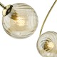 Dar-ETT6435 - Etta - Ribbed Amber Glass & Gold 6 Light Ceiling Lamp