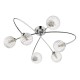 Dar-ETT6450 - Etta - Ribbed Glass & Chrome 6 Light Ceiling Lamp