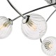 Dar-ETT6450 - Etta - Ribbed Glass & Chrome 6 Light Ceiling Lamp