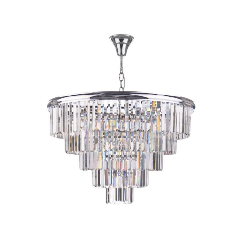 Ceiling Lights - Eulalia - Crystal & Chrome 12 Light Chandelier Dar-EUL1250 - Eulalia - Crystal & Chrome 12 Light Chandelier