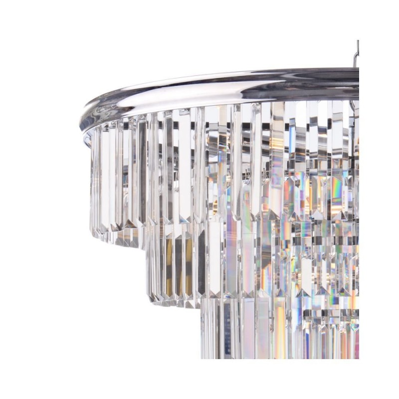 Ceiling Lights - Eulalia - Crystal & Chrome 12 Light Chandelier Dar-EUL1250 - Eulalia - Crystal & Chrome 12 Light Chandelier