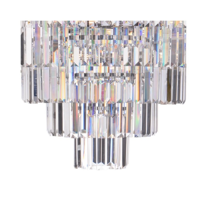 Ceiling Lights - Eulalia - Crystal & Chrome 12 Light Chandelier Dar-EUL1250 - Eulalia - Crystal & Chrome 12 Light Chandelier