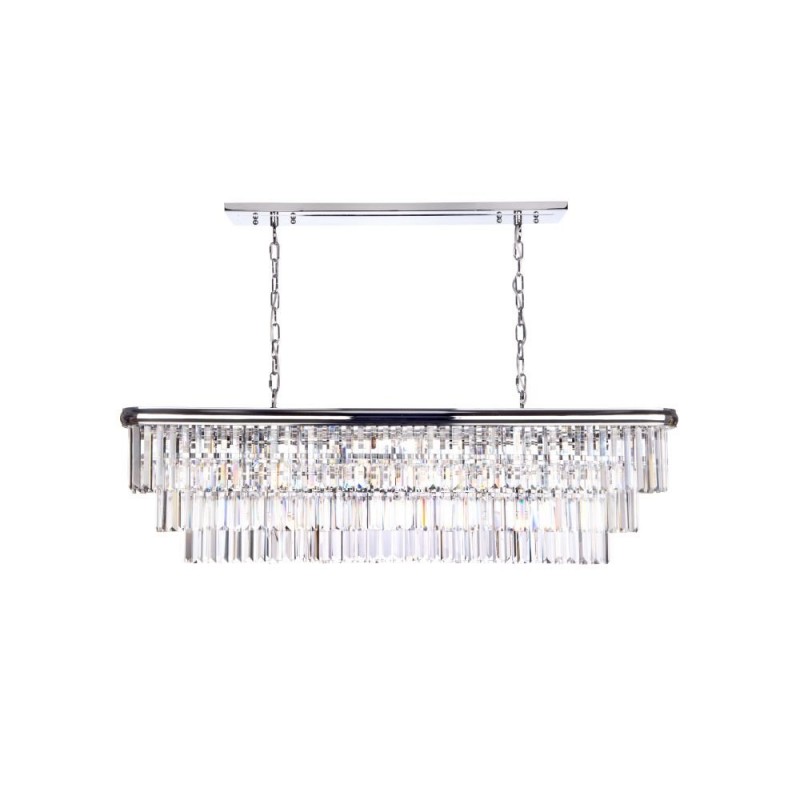 Kitchen Lights - Eulalia - Crystal & Chrome 10 Light over Island Fitting Dar-EUL2350 - Eulalia - Crystal & Chrome 10 Light over Island Fitting