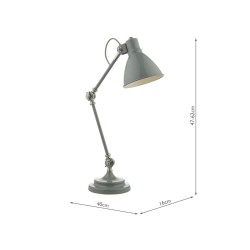 Eunice - Grey & Satin Nickel Desk Lamp Eunice - Grey & Satin Nickel Desk Lamp