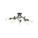 Ceiling Lights - Eydie - Antique Brass & Black 5 Light Semi Flush Wisebuys-EYD5475 - Eydie - Antique Brass & Black 5 Light Semi Flush