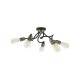 Ceiling Lights - Eydie - Antique Brass & Black 5 Light Semi Flush Wisebuys-EYD5475 - Eydie - Antique Brass & Black 5 Light Semi Flush