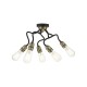 Ceiling Lights - Eydie - Antique Brass & Black 5 Light Semi Flush Wisebuys-EYD5475 - Eydie - Antique Brass & Black 5 Light Semi Flush