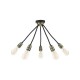 Ceiling Lights - Eydie - Antique Brass & Black 5 Light Semi Flush Wisebuys-EYD5475 - Eydie - Antique Brass & Black 5 Light Semi Flush