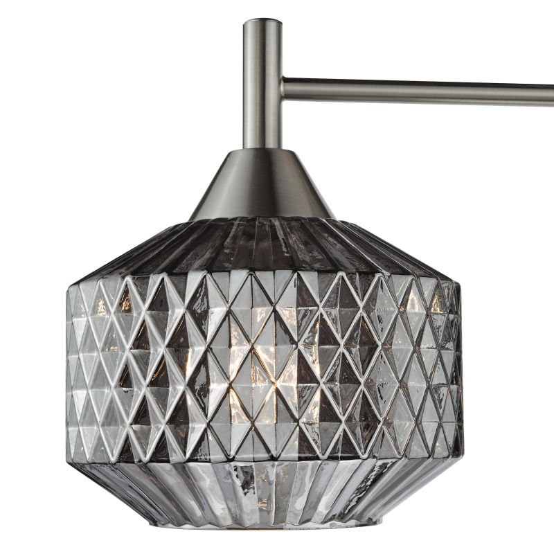 Dar_Vol3-FAB5338 - Fabrienne - Satin Nickel 3 Light Semi Flush with Textured Smoked Glass