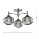 Dar_Vol3-FAB5338 - Fabrienne - Satin Nickel 3 Light Semi Flush with Textured Smoked Glass