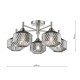 Dar_Vol3-FAB5438 - Fabrienne - Satin Nickel 5 Light Semi Flush with Textured Smoked Glass