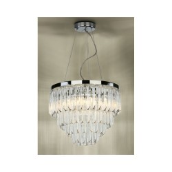 Fame - Nickel 5 Light Chandelier with Sculpted Glass Fame - Nickel 5 Light Chandelier with Sculpted Glass