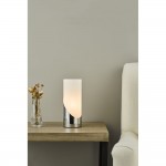 Faris - Polished Chrome Touch Table Lamp with Opal Glass Faris - Polished Chrome Touch Table Lamp with Opal Glass