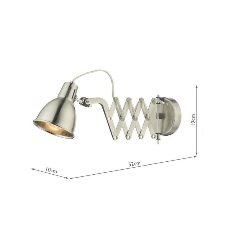 Wall Lights - Faxon - Satin Chrome Extendable Wall Lamp Wisebuys-FAX0746E - Faxon - Satin Chrome Extendable Wall Lamp