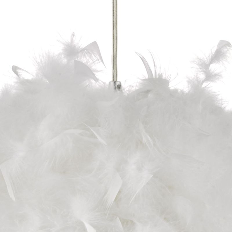 Accessories - Feather - Real White Feathers Shade for Hanging Pendant Wisebuys-FEA652 - Feather - Real White Feathers Shade for Hanging Pendant