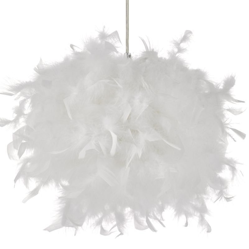 Accessories - Feather - Real White Feathers Shade for Hanging Pendant Wisebuys-FEA652 - Feather - Real White Feathers Shade for Hanging Pendant