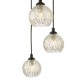 Dar-FED0522-09 - Federico - Wire Clear Glass & Black 5 Light Cluster Pendant