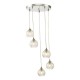 Dar-FED0550-09 - Federico - Wire Clear Glass & Black 5 Light Cluster Pendant