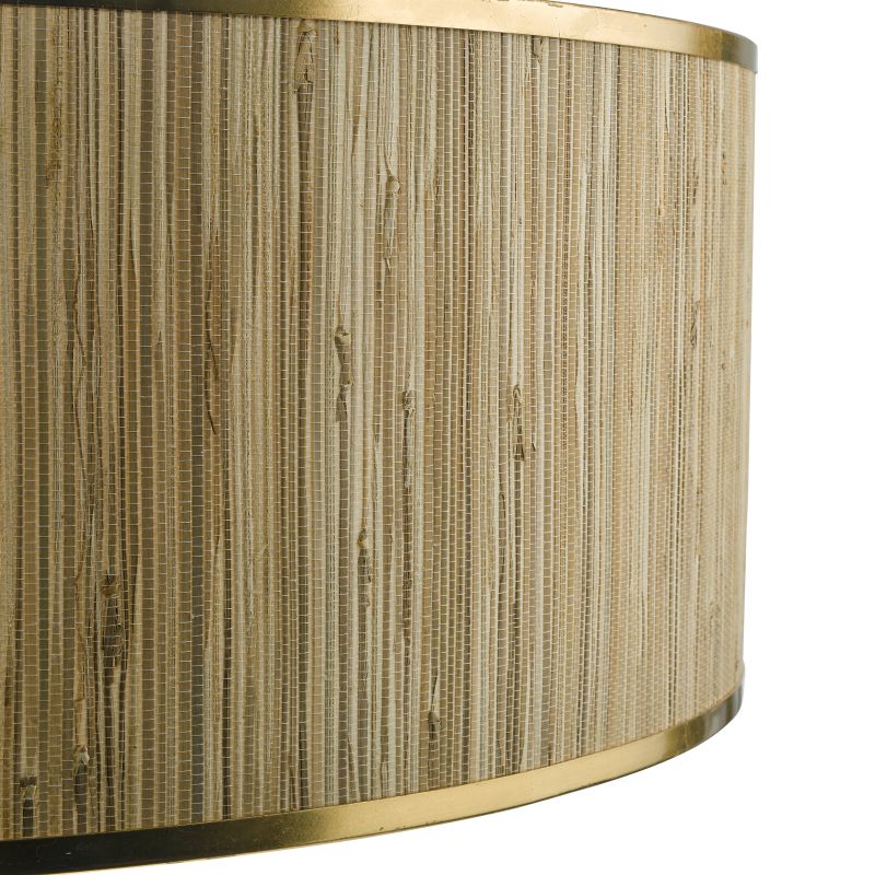 Dar-FEN0835 - Fenella - Gold 8 Light Pendant with Natural Seagrass Shade