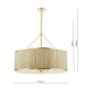 Dar-FEN0835 - Fenella - Gold 8 Light Pendant with Natural Seagrass Shade