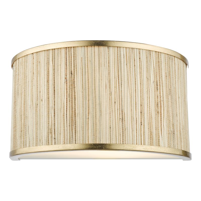 Dar-FEN0935 - Fenella - Gold Wall Lamp with Natural Seagrass Shade