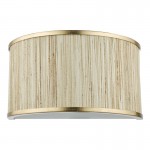 Fenella - Gold Wall Lamp with Natural Seagrass Shade Fenella - Gold Wall Lamp with Natural Seagrass Shade