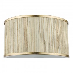 Fenella - Gold Wall Lamp with Natural Seagrass Shade Fenella - Gold Wall Lamp with Natural Seagrass Shade