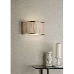 Fenella - Gold Wall Lamp with Natural Seagrass Shade Fenella - Gold Wall Lamp with Natural Seagrass Shade