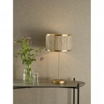 Fenella - Gold Table Lamp with Natural Seagrass Shade Fenella - Gold Table Lamp with Natural Seagrass Shade