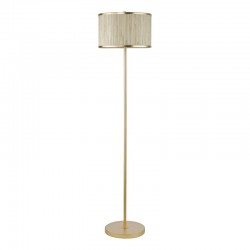 Fenella - Gold Floor Lamp with Natural Seagrass Shade Fenella - Gold Floor Lamp with Natural Seagrass Shade