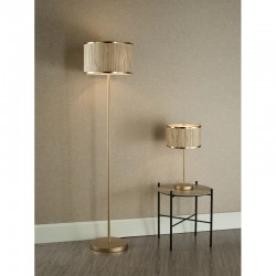 Fenella - Gold Floor Lamp with Natural Seagrass Shade Fenella - Gold Floor Lamp with Natural Seagrass Shade