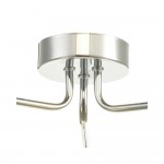 Feya - Chrome 3 Light Semi Flush with White Glass