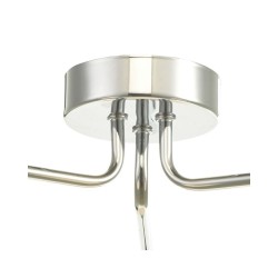 Feya - Chrome 3 Light Semi Flush with White Glass