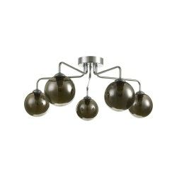 Feya - Chrome 5 Light Semi Flush with Smoked Mirrored Glass Feya - Chrome 5 Light Semi Flush with Smoked Mirrored Glass