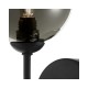 Dar-FEY0722-01 - Feya - Smoky Glass & Black Wall Lamp