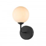 Feya - Black Wall Lamp with White Glass Feya - Black Wall Lamp with White Glass
